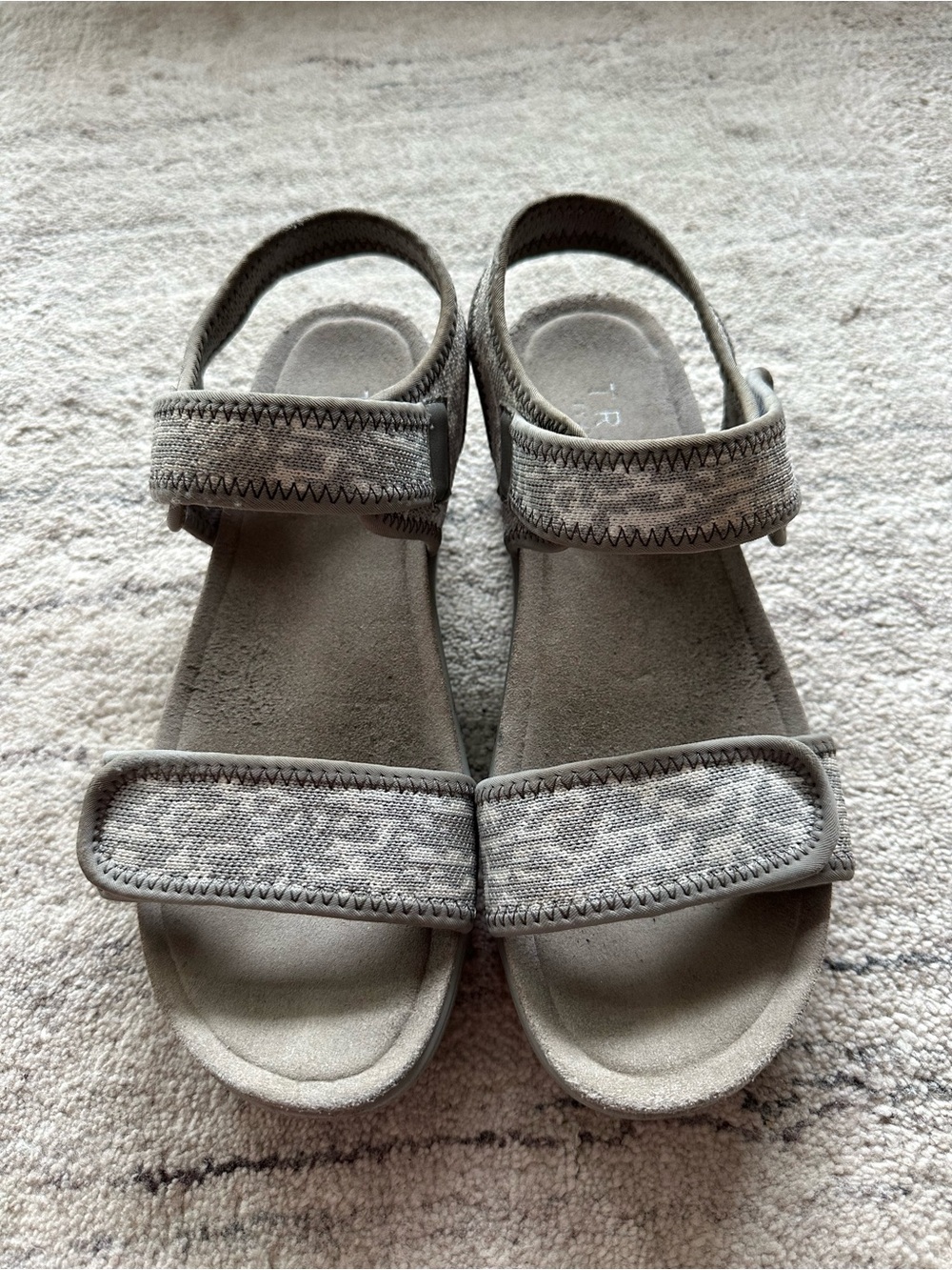 Women's Traq by Alegria Grey Adjustable Strap Comfort Sandals